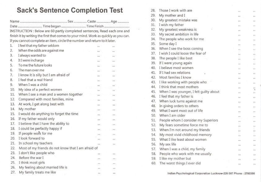 projective tests