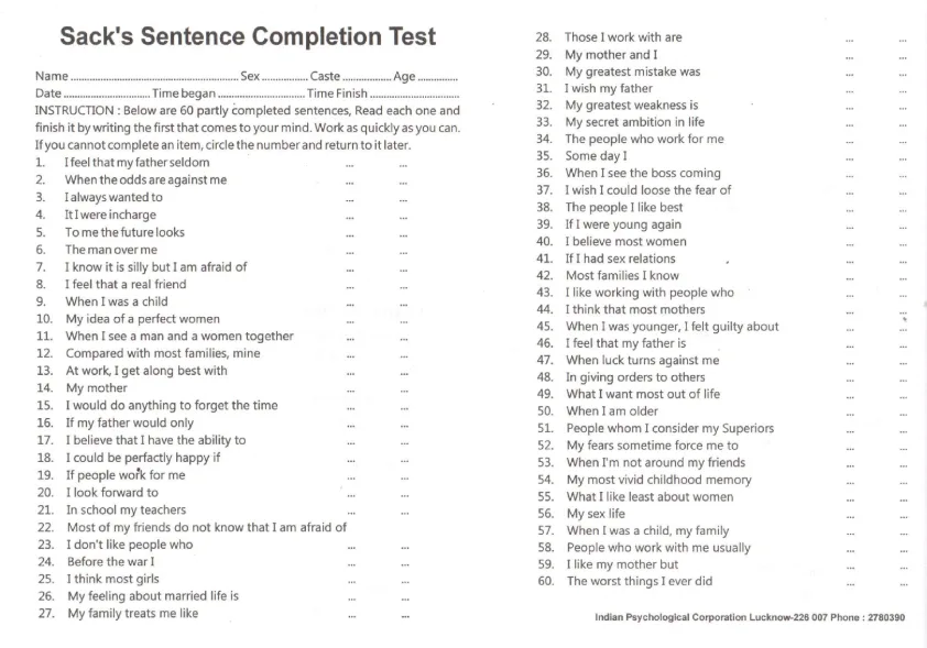 projective tests