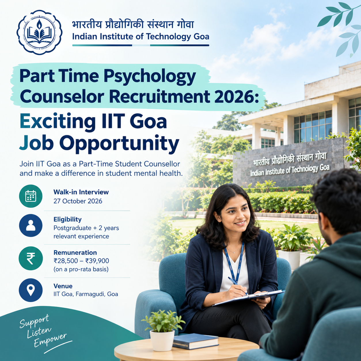 Part Time Psychology Counselor Recruitment 2026